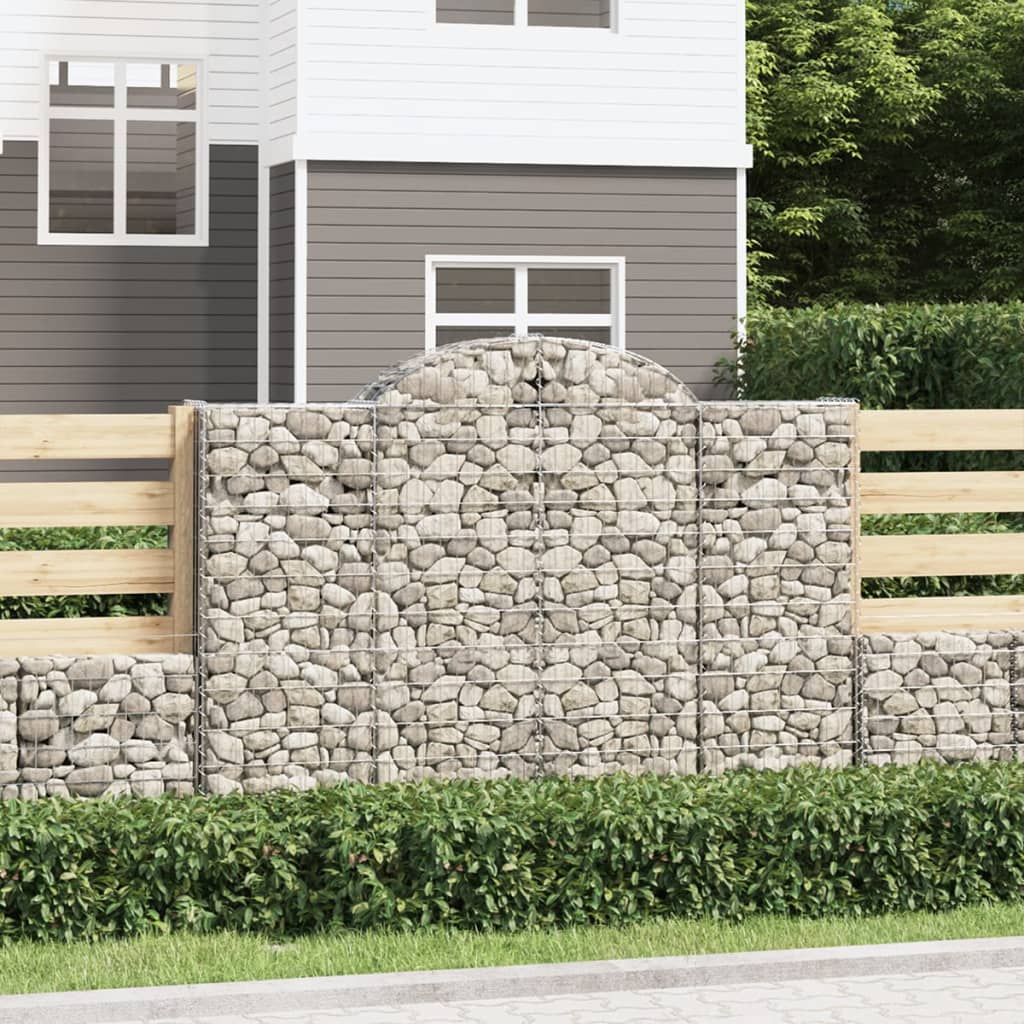 Arched Gabion Baskets Galvanised Iron