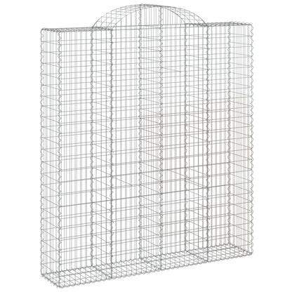 vidaXL Arched Gabion Basket 200x50x220/240 cm Galvanised Iron 2