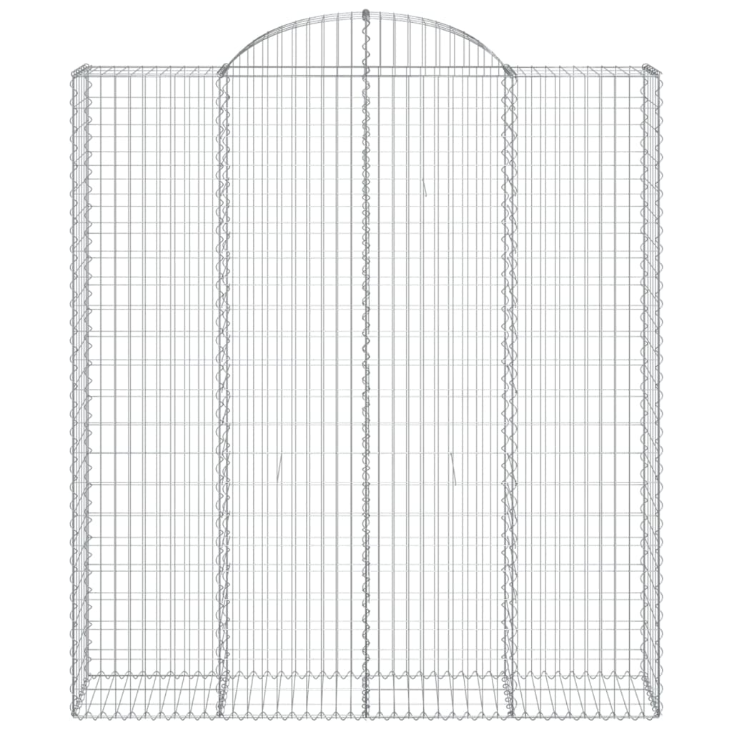vidaXL Arched Gabion Basket 200x50x220/240 cm Galvanised Iron 3