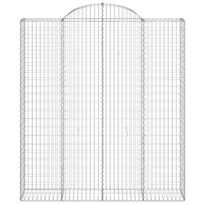 vidaXL Arched Gabion Basket 200x50x220/240 cm Galvanised Iron 3