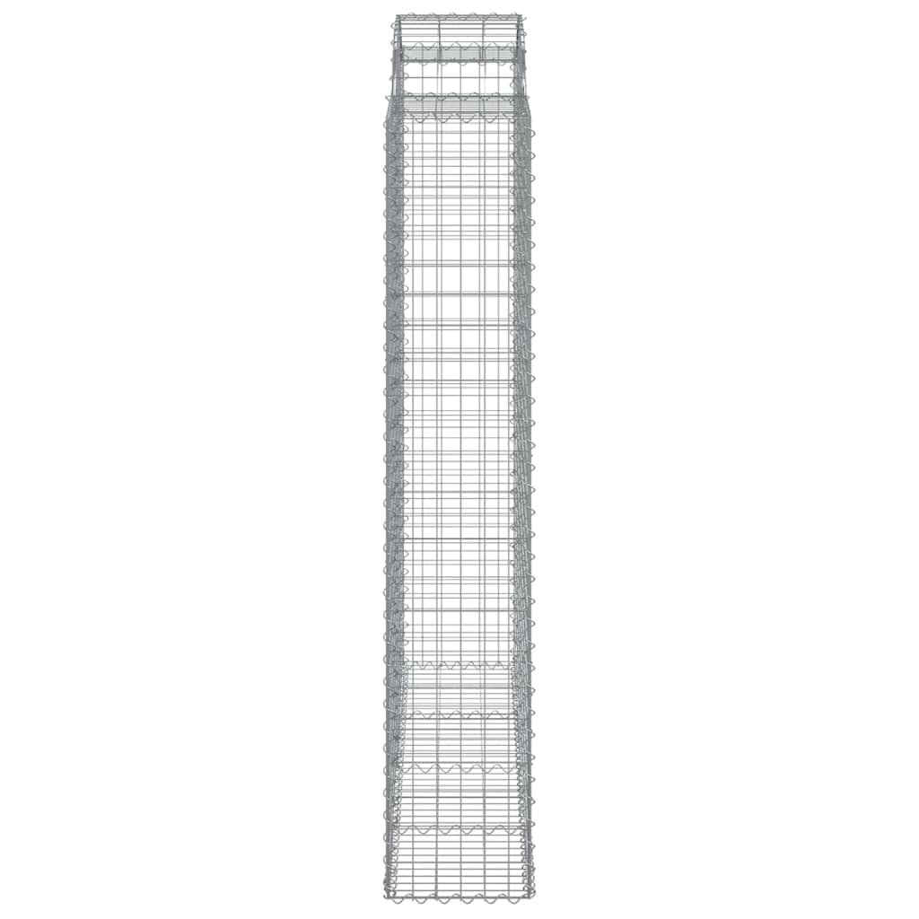 vidaXL Arched Gabion Basket 200x50x220/240 cm Galvanised Iron 4