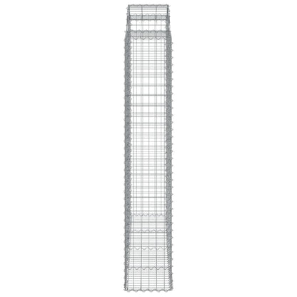 vidaXL Arched Gabion Basket 200x50x220/240 cm Galvanised Iron 4