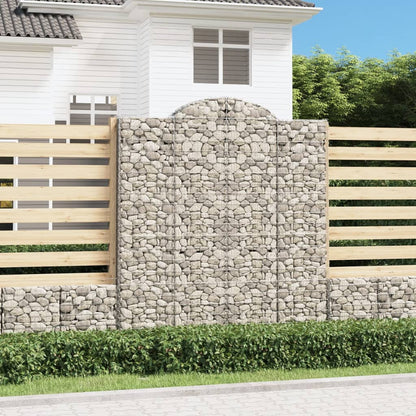 vidaXL Arched Gabion Basket 200x50x220/240 cm Galvanised Iron 1