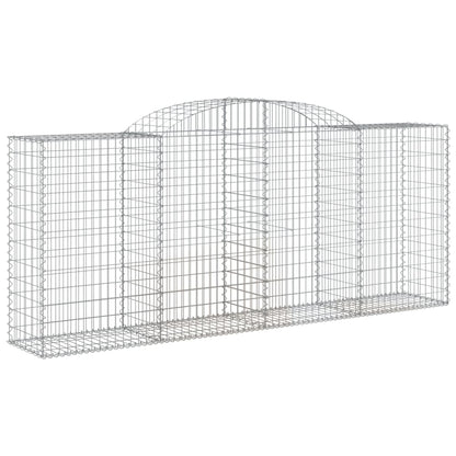 vidaXL Arched Gabion Basket 300x50x120/140 cm Galvanised Iron 2