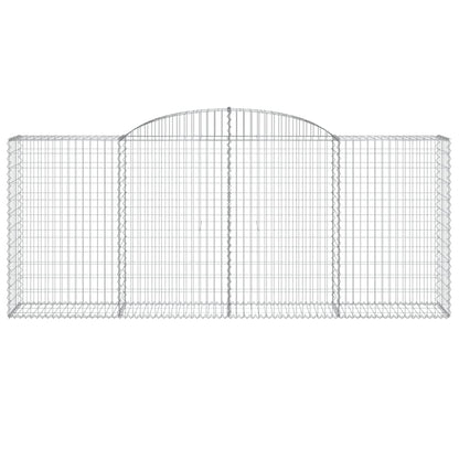 vidaXL Arched Gabion Basket 300x50x120/140 cm Galvanised Iron 3