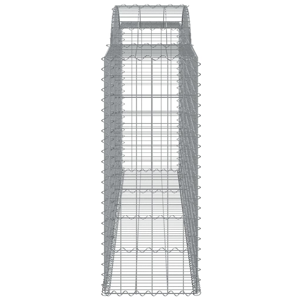 vidaXL Arched Gabion Basket 300x50x120/140 cm Galvanised Iron 4