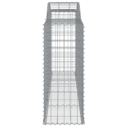 vidaXL Arched Gabion Basket 300x50x120/140 cm Galvanised Iron 4