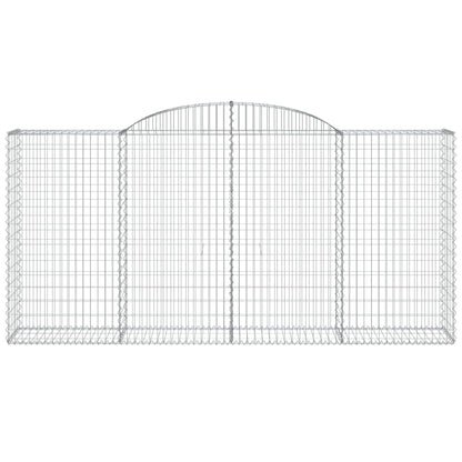 vidaXL Arched Gabion Basket 300x50x140/160 cm Galvanised Iron 3