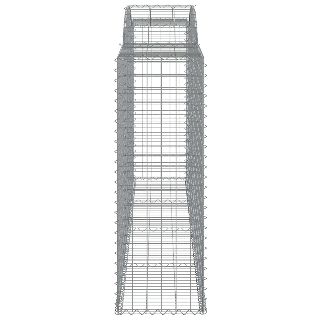 vidaXL Arched Gabion Basket 300x50x140/160 cm Galvanised Iron 4