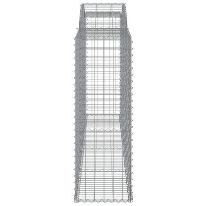 vidaXL Arched Gabion Basket 300x50x140/160 cm Galvanised Iron 4