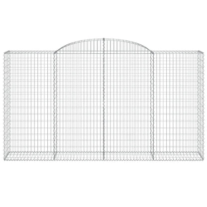 vidaXL Arched Gabion Basket 300x50x160/180 cm Galvanised Iron 3