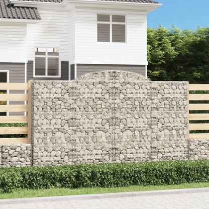 Arched Gabion Baskets Galvanised Iron 3 pcs 300 x 30 x 40/60 cm – 300 x 50 x 220/240 cm 300 x 50 x 180/200 cm