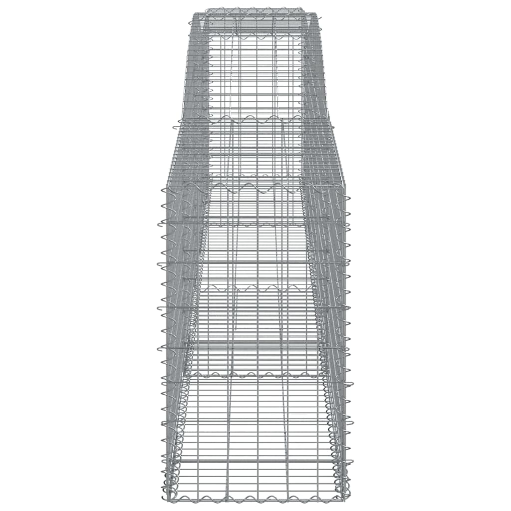 vidaXL Arched Gabion Basket 400x50x80/100 cm Galvanised Iron 4