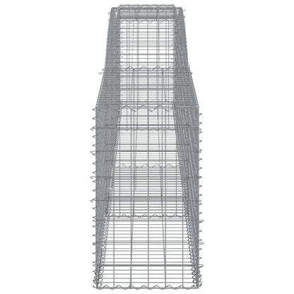 vidaXL Arched Gabion Basket 400x50x80/100 cm Galvanised Iron 4
