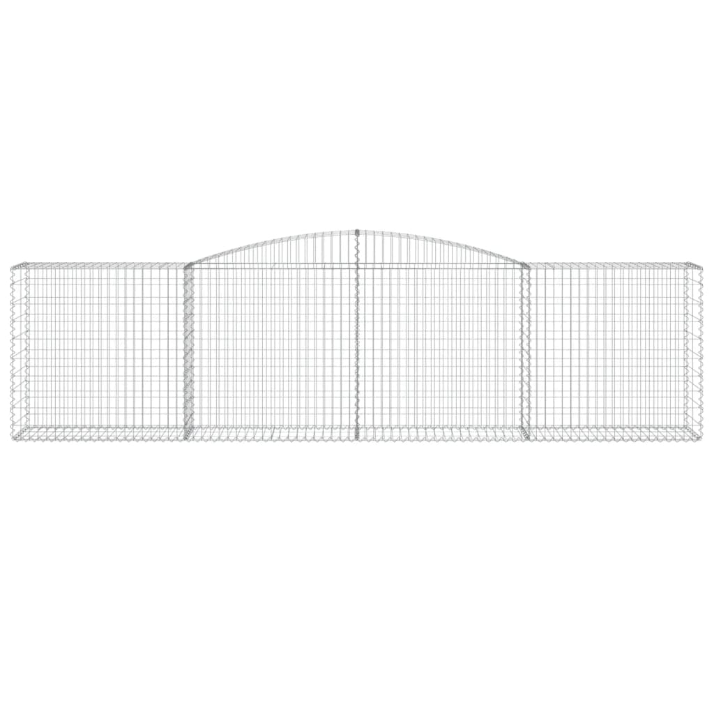 vidaXL Arched Gabion Basket 400x50x100/120 cm Galvanised Iron 3