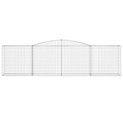 vidaXL Arched Gabion Basket 400x50x100/120 cm Galvanised Iron 3