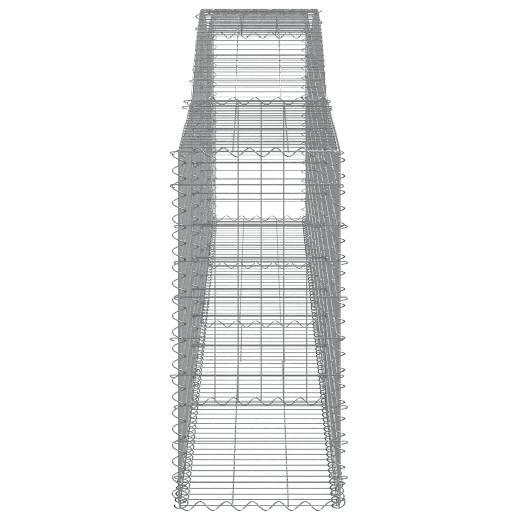 vidaXL Arched Gabion Basket 400x50x100/120 cm Galvanised Iron 4