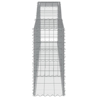 vidaXL Arched Gabion Basket 400x50x100/120 cm Galvanised Iron 4