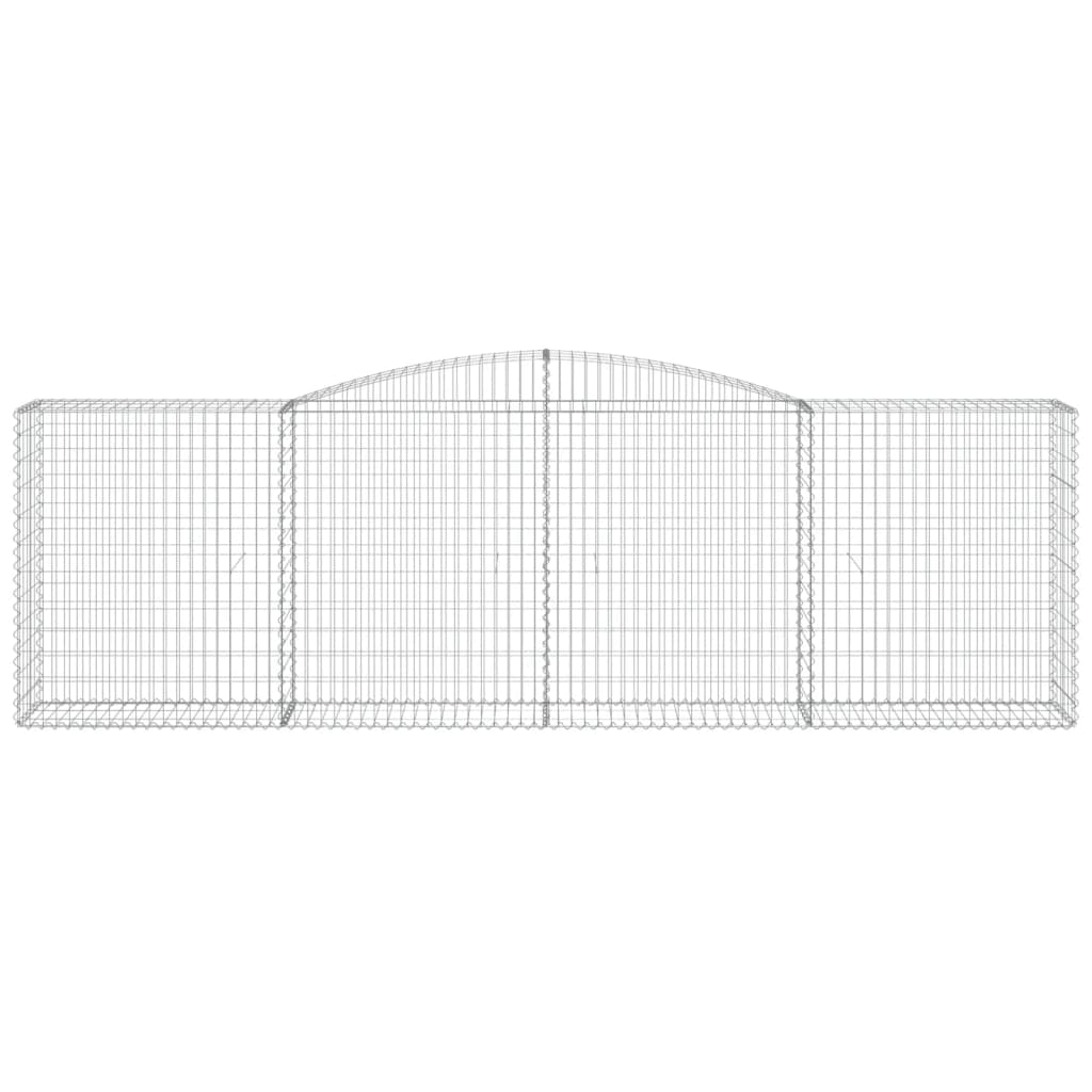 vidaXL Arched Gabion Basket 400x50x120/140 cm Galvanised Iron 3