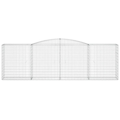 vidaXL Arched Gabion Basket 400x50x120/140 cm Galvanised Iron 3