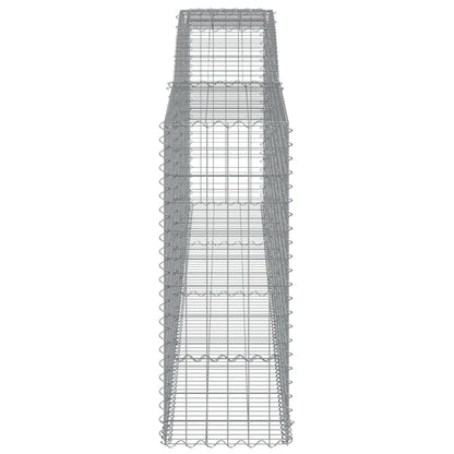 vidaXL Arched Gabion Basket 400x50x120/140 cm Galvanised Iron 4