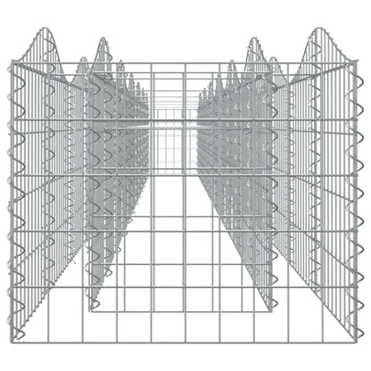 vidaXL Arched Gabion Raised Bed 600x50x50 cm Galvanised Iron 4
