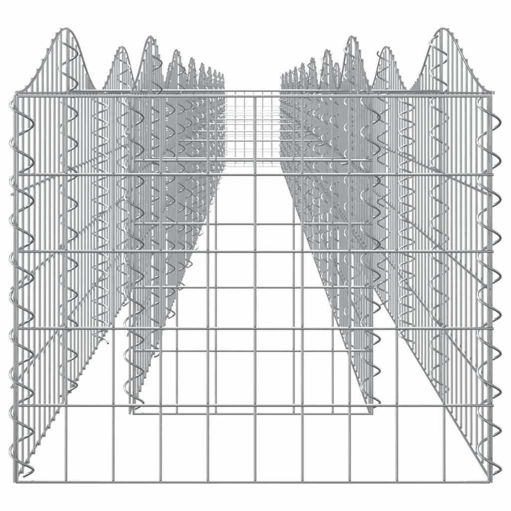 vidaXL Arched Gabion Raised Bed 800x50x50 cm Galvanised Iron 4