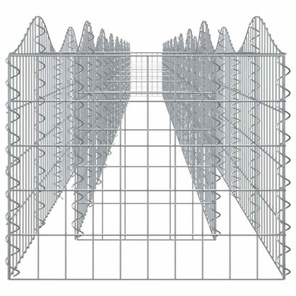 vidaXL Arched Gabion Raised Bed 800x50x50 cm Galvanised Iron 4