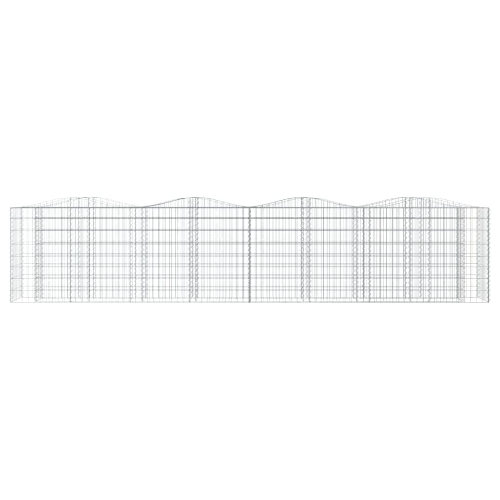 vidaXL Arched Gabion Raised Bed 400x50x100 cm Galvanised Iron 3