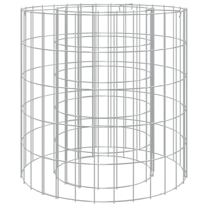 vidaXL Gabion Fire Pit Ø 50 cm Galvanised Iron 2