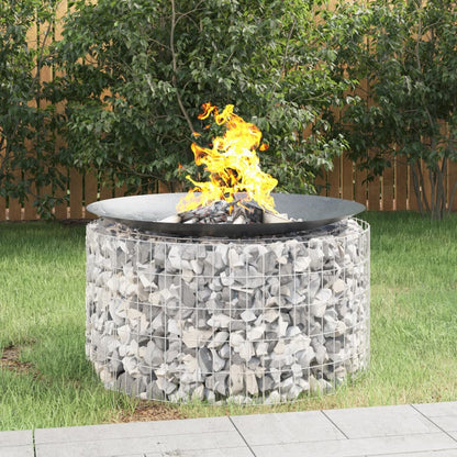 vidaXL Gabion Fire Pit Ø 100 cm Galvanised Iron 1