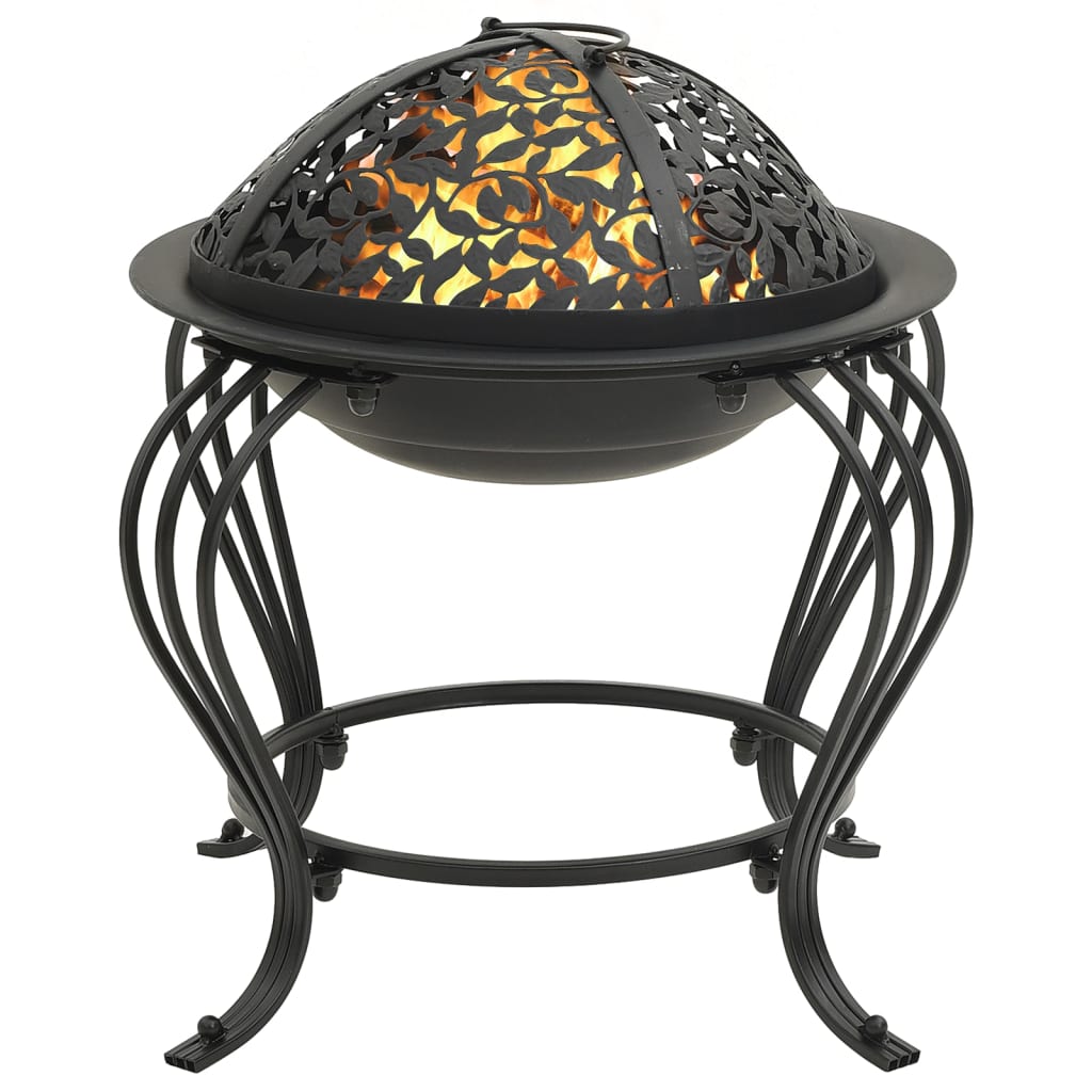 vidaXL Fire Pit with Poker 49 cm Steel 3