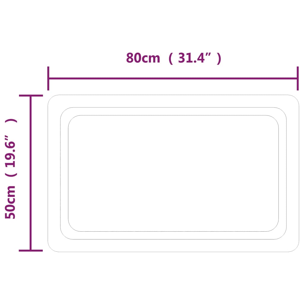 vidaXL LED Bathroom Mirror 50x80 cm 5