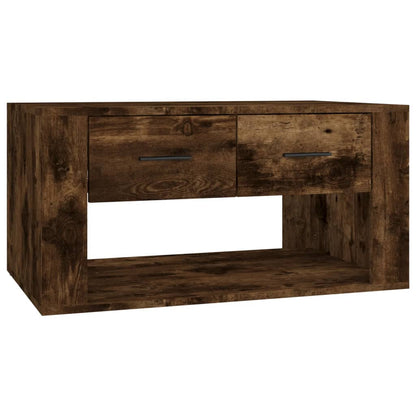 vidaXL Coffee Table Smoked Oak 80x50x40 cm Engineered Wood 2