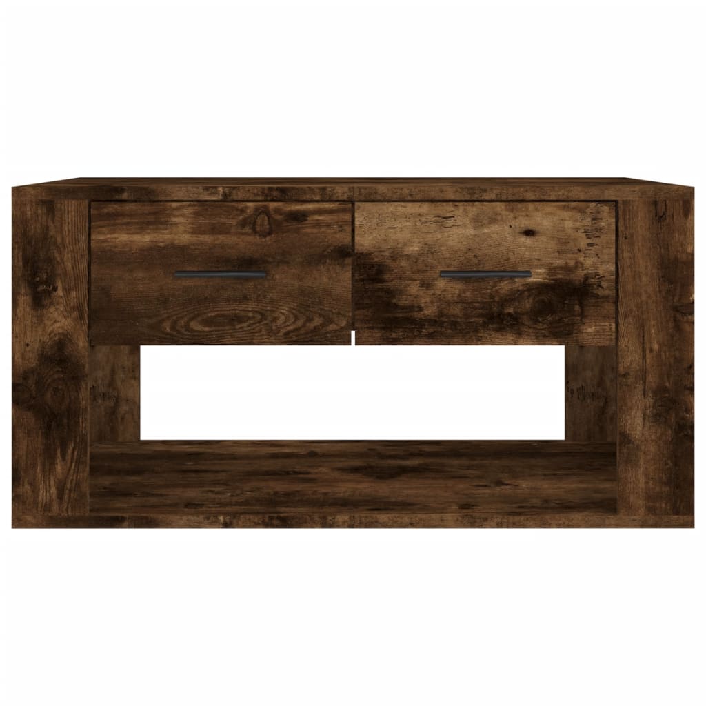 vidaXL Coffee Table Smoked Oak 80x50x40 cm Engineered Wood 6