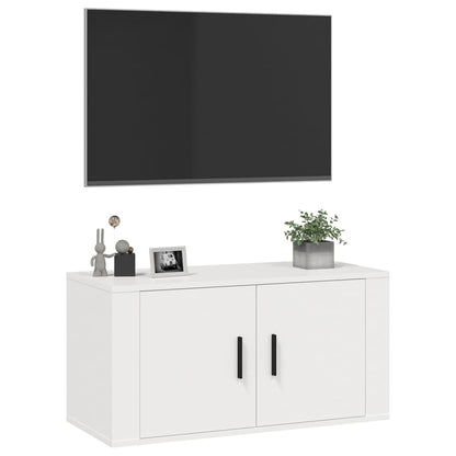 Wall Mounted TV Cabinet 80x34,5x40 cm 1 Width 80 cm White