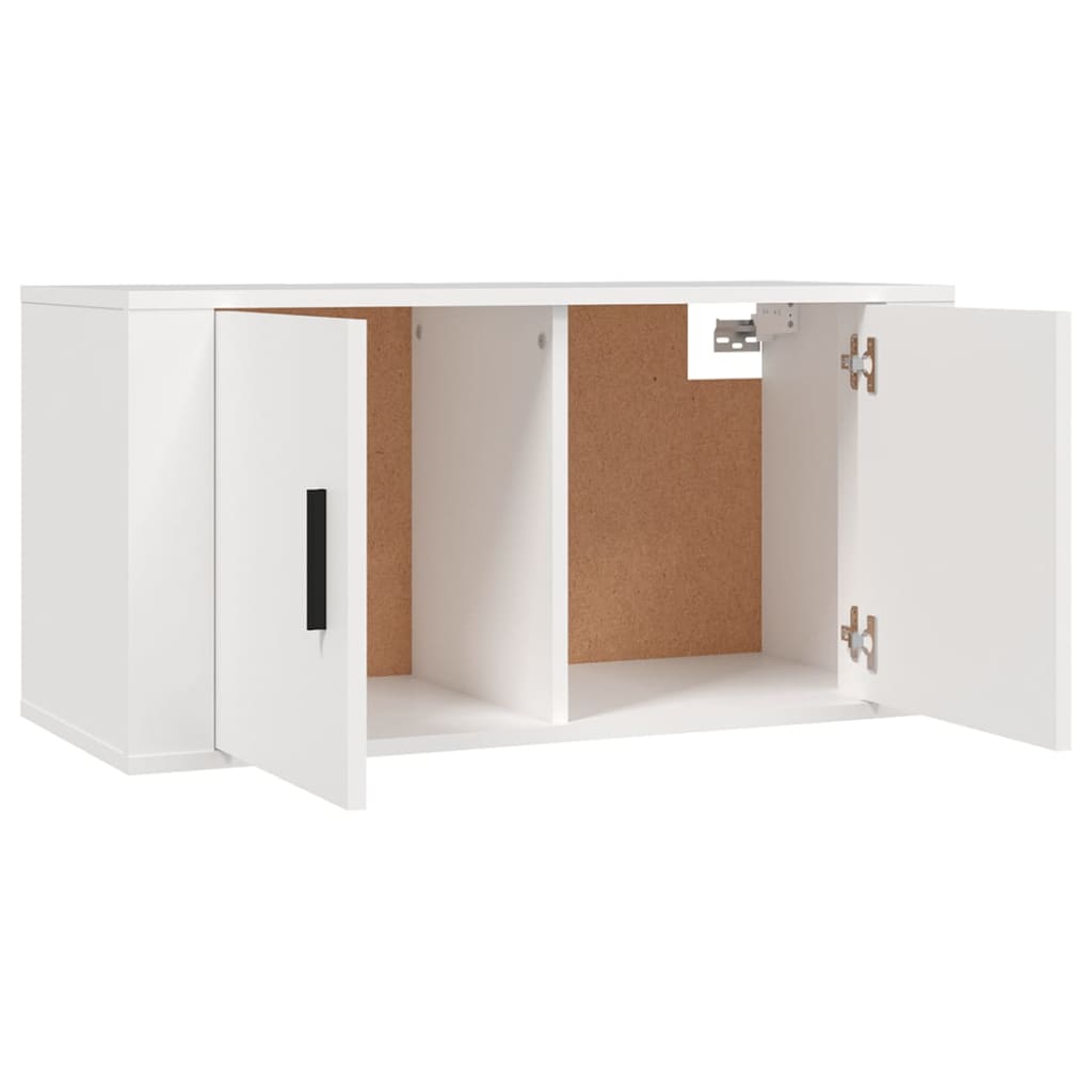 vidaXL Wall Mounted TV Cabinet White 80x34,5x40 cm 5