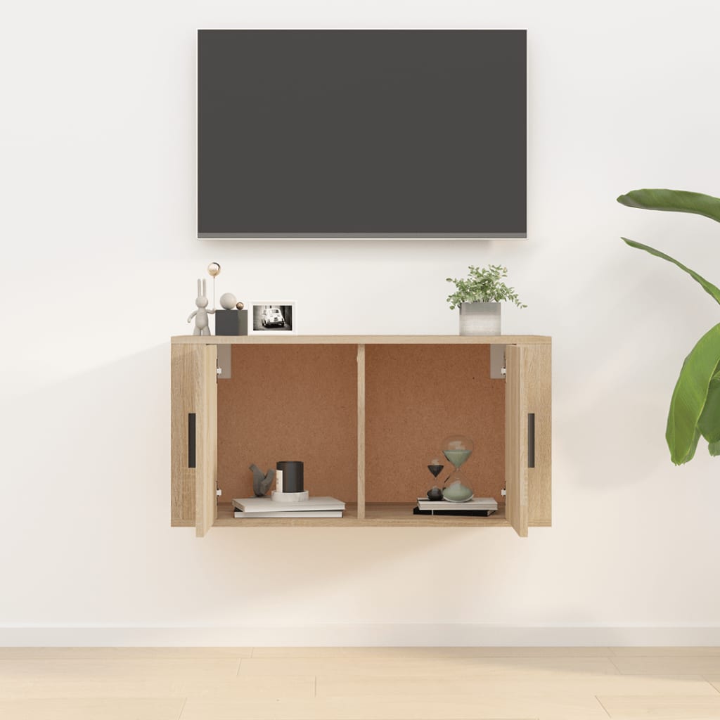 vidaXL Wall Mounted TV Cabinet Sonoma Oak 80x34,5x40 cm 3