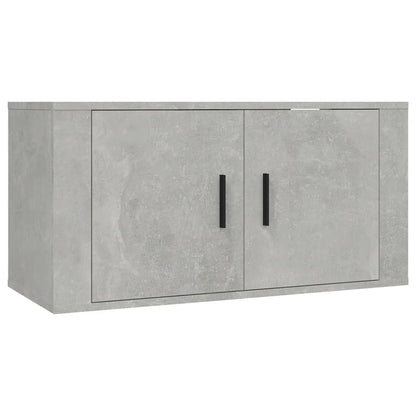vidaXL Wall Mounted TV Cabinet Concrete Grey 80x34,5x40 cm 2