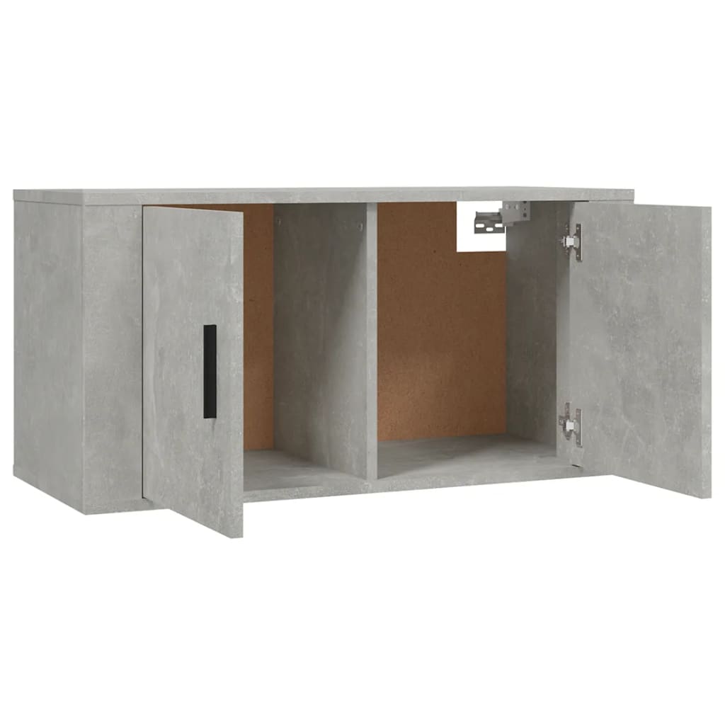 vidaXL Wall Mounted TV Cabinet Concrete Grey 80x34,5x40 cm 5