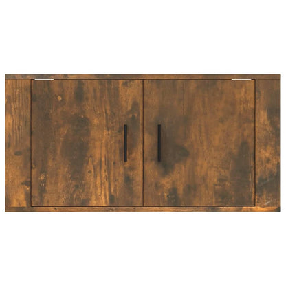 vidaXL Wall Mounted TV Cabinet Smoked Oak 80x34,5x40 cm 4
