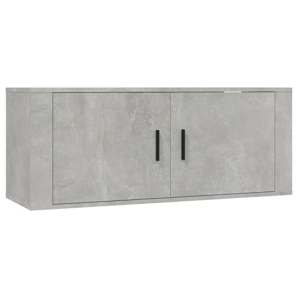 vidaXL Wall Mounted TV Cabinet Concrete Grey 100x34,5x40 cm 2