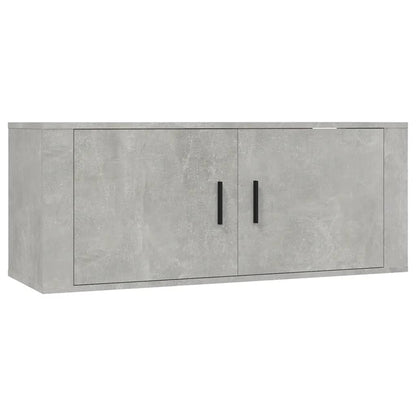 vidaXL Wall Mounted TV Cabinet Concrete Grey 100x34,5x40 cm 2