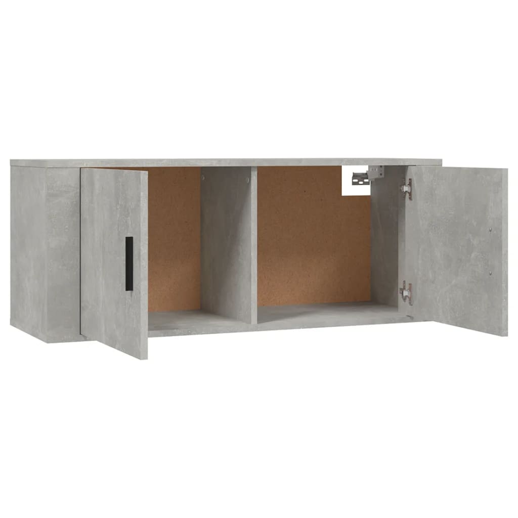 vidaXL Wall Mounted TV Cabinet Concrete Grey 100x34,5x40 cm 5