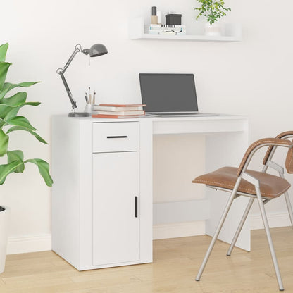 Desk 100x49x75 cm Engineered Wood White