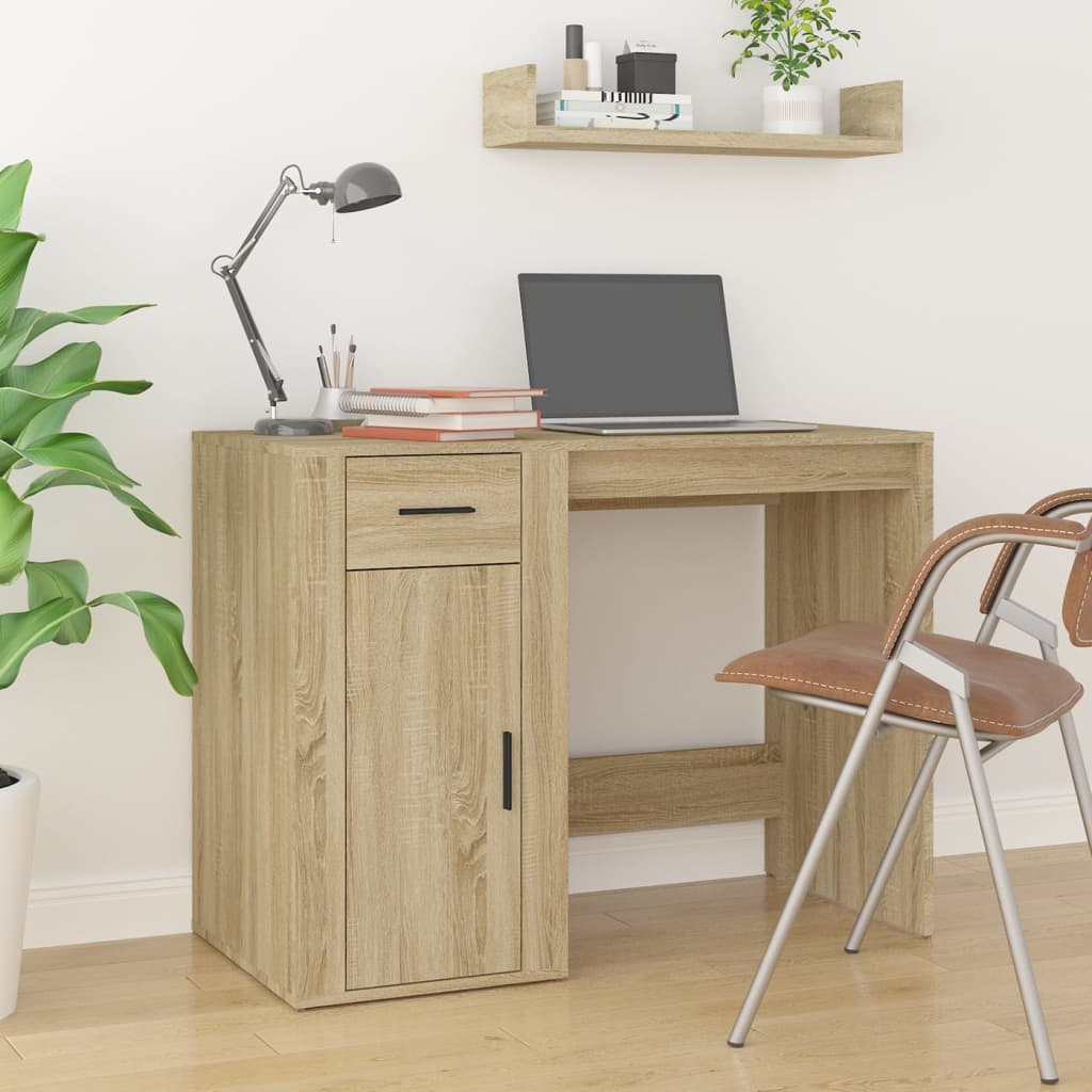 Desk 100x49x75 cm Engineered Wood Sonoma oak