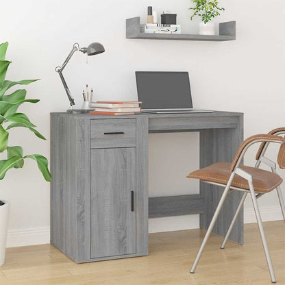 Desk 100x49x75 cm Engineered Wood Grey sonoma