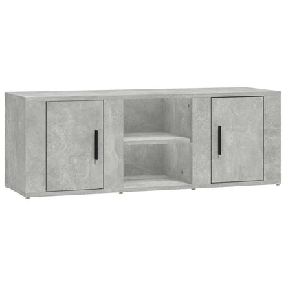 vidaXL TV Cabinet Concrete Grey 100x31.5x35 cm Engineered Wood 2