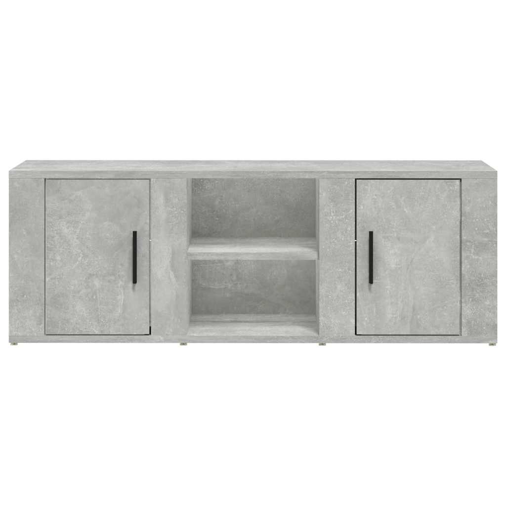 vidaXL TV Cabinet Concrete Grey 100x31.5x35 cm Engineered Wood 5