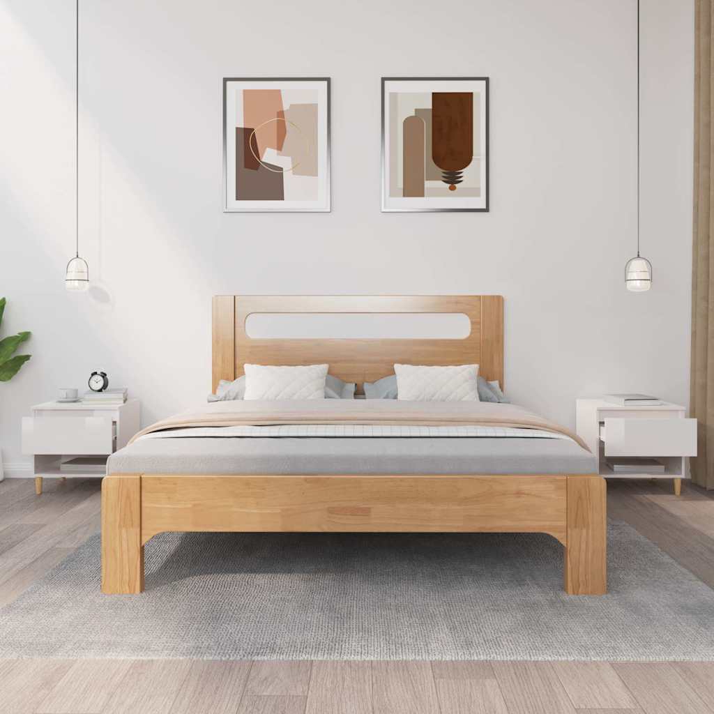 vidaXL Bedside Tables 2 pcs High Gloss White 50x46x50 Engineered Wood 3